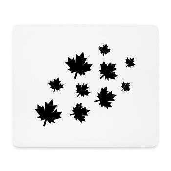 Feuilles d’érable - Tapis de souris (format paysage) - blanc - Devant