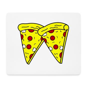 Pizza 2 - Tapis de souris (format paysage) - blanc - Devant