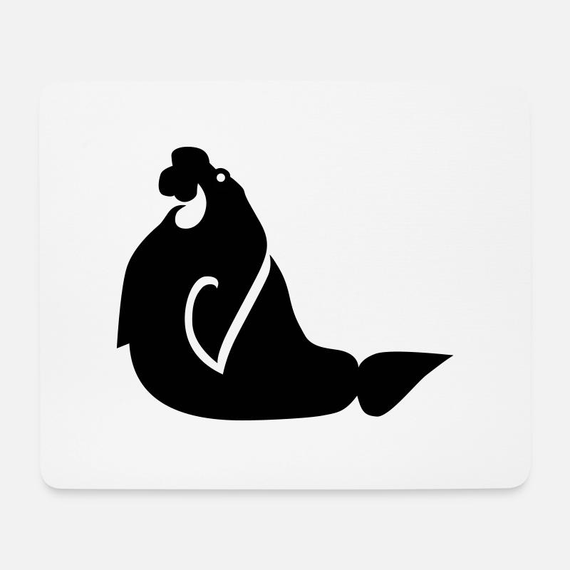 Walrus 01 - Mouse Pad (horizontal) - white