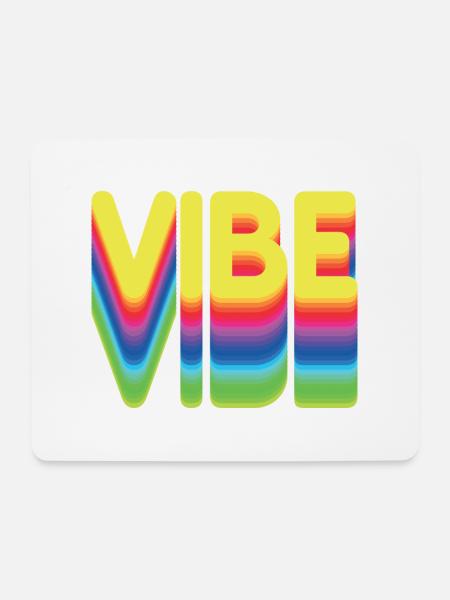 Nur gute Vibes - retro style - Mousepad (Querformat) - Weiß