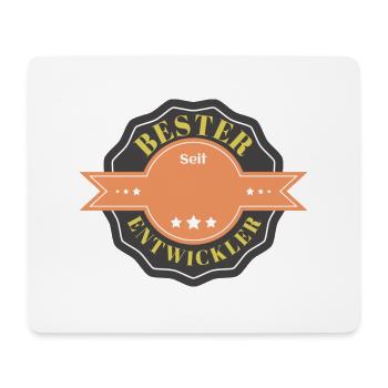 Bester Entwickler seit personalisierte Geschenke - Mousepad (Querformat) - Weiß - Vorne