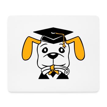 Dog School Graduation Certificate Gymnasium College Abi - Mouse Pad (horizontal) - white - Front
