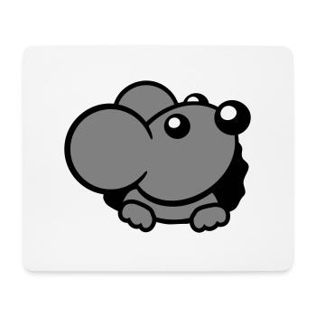 Maus Wand Loch Mauseloch Guckt Süß Lustig Comic - Mousepad (Querformat) - Weiß - Vorne
