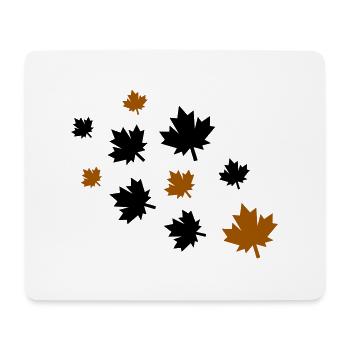 Feuilles d’érable - Tapis de souris (format paysage) - blanc - Devant