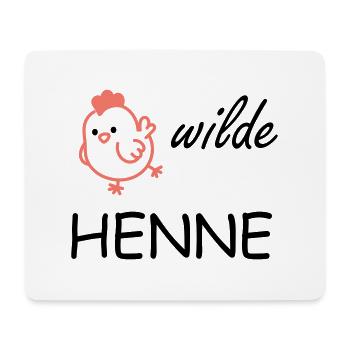 wilde Henne - Mousepad (Querformat) - Weiß - Vorne