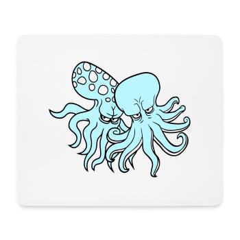 2 Nasty Octopus Octopus Squid Cephalopod Team - Mouse Pad (horizontal) - white - Front