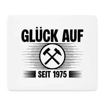Glueck auf seit 1975 - Mousepad (Querformat) - Weiß - Vorne