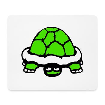 Schildkröte versteckt schüchtern lustig grinsen - Mousepad (Querformat) - Weiß - Vorne