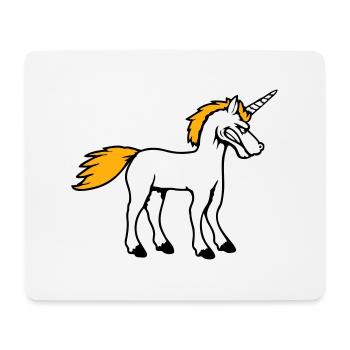Einhorn Böse Wütend Angriff Zähne knirschen sauer - Mousepad (Querformat) - Weiß - Vorne