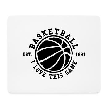 Basket-ball - i love this game - Tapis de souris (format paysage) - blanc - Devant