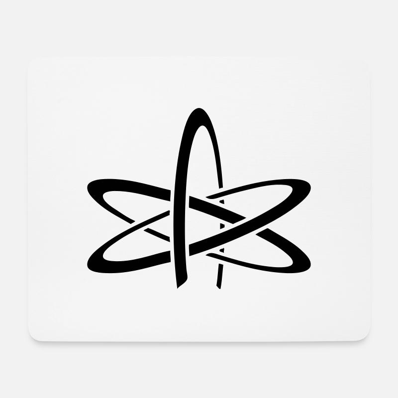 atom of atheism - Mousepad (Querformat) - Weiß