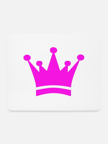 Krone - Mousepad (Querformat) - Weiß