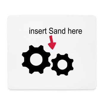 Sand im Getriebe - Mousepad (Querformat) - Weiß - Vorne