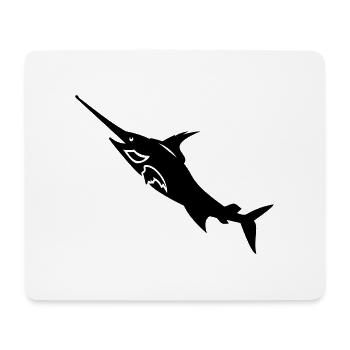 Schwertfisch / swordfish (1c) - Mousepad (Querformat) - Weiß - Vorne
