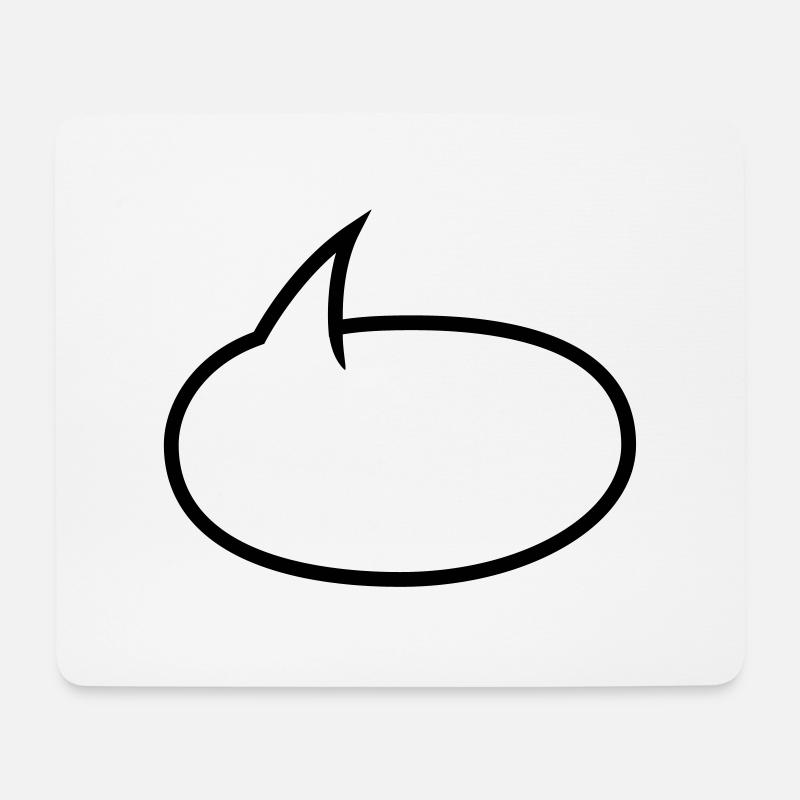 Bulle BD - Tapis de souris (format paysage) - blanc
