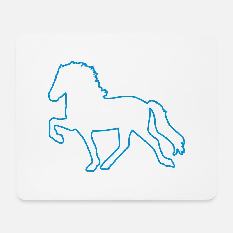 Tölter Outline - Mousepad (Querformat) - Weiß