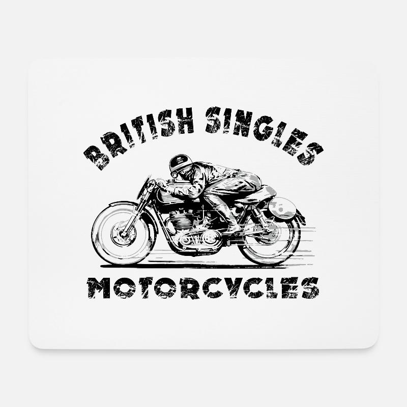 british motorcycles - Mousepad (Querformat) - Weiß