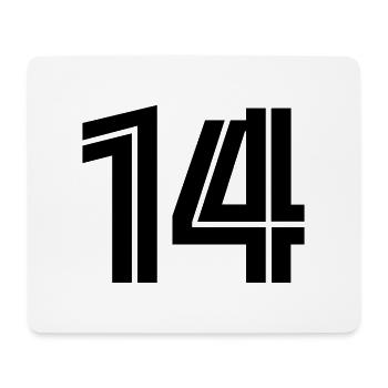 14 - Mousepad (Querformat) - Weiß - Vorne
