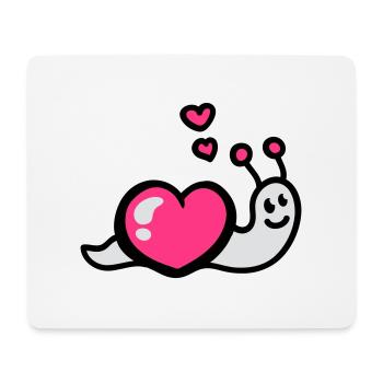 Herz Schnecke 3 - Mousepad (Querformat) - Weiß - Vorne