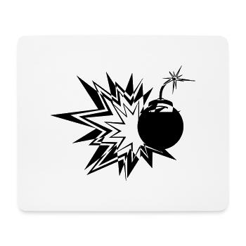 Bombe - Mousepad (Querformat) - Weiß - Vorne
