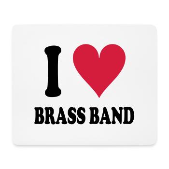 I love Brass Band - Mouse Pad (horizontal) - white - Front