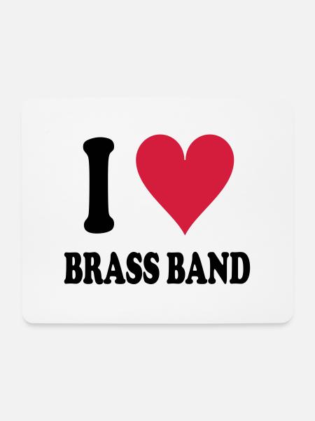I love Brass Band - Mouse Pad (horizontal) - white