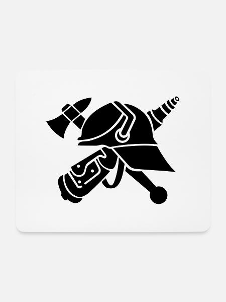 Feuerwehr Logo - Mousepad (Querformat) - Weiß