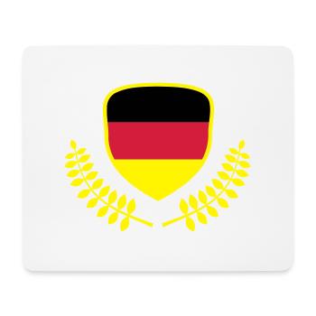 Deutschland Wappen Schild schwarz rot gold gelb - Mousepad (Querformat) - Weiß - Vorne