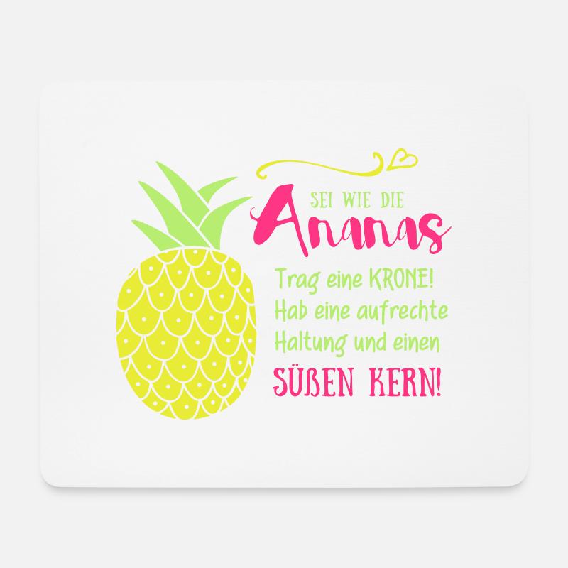 Ananas Krone Spruch - Mousepad (Querformat) - Weiß