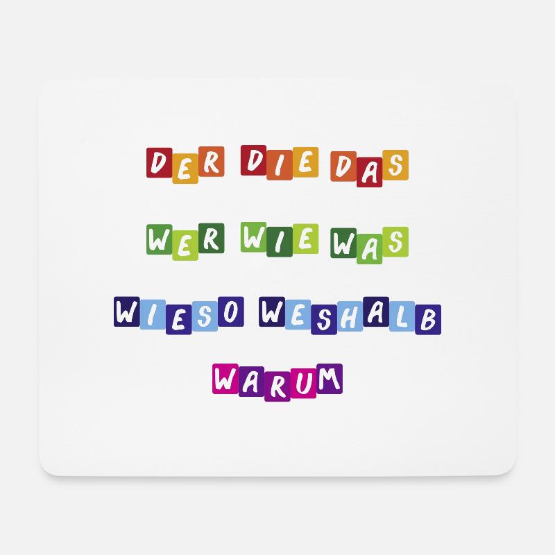Wer Wie Was - Mousepad (Querformat) - Weiß