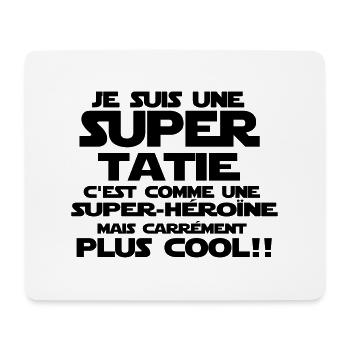 comme une super-héroine (tatie) - Tapis de souris (format paysage) - blanc - Devant
