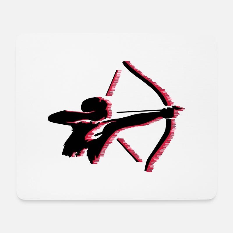 Bogenschütze - Mousepad (Querformat) - Weiß