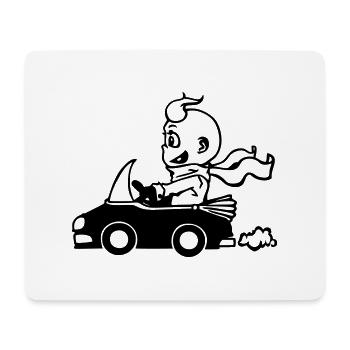 Der Cabrio-Fahrer - Mousepad (Querformat) - Weiß - Vorne