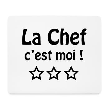 la chef c'est moi ! - Tapis de souris (format paysage) - blanc - Devant