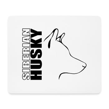 SIBERIAN HUSKY profil chien chiens Wilsigns - Tapis de souris (format paysage) - blanc - Devant