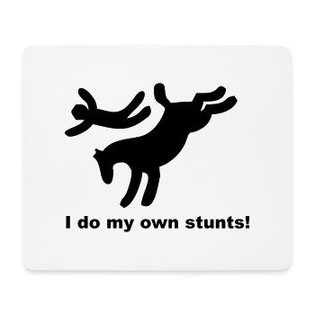 Ich meine eigenen Stunts zu tun - Mousepad (Querformat) - Weiß - Vorne