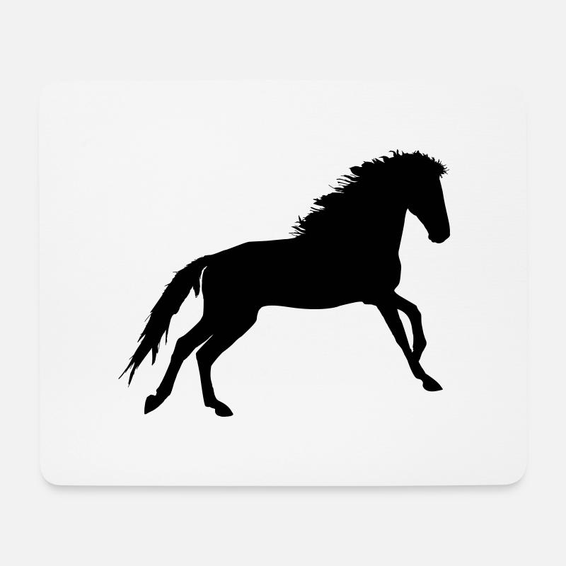 Pferd - Mousepad (Querformat) - Weiß