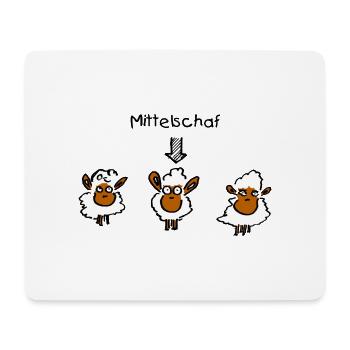 Mittelschaf - Mousepad (Querformat) - Weiß - Vorne