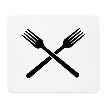 forks hungry - Mouse Pad (horizontal) - white - Front