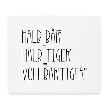Vollbärtiger - Mousepad (Querformat) - Weiß - Vorne