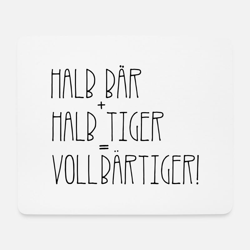 Vollbärtiger - Mousepad (Querformat) - Weiß