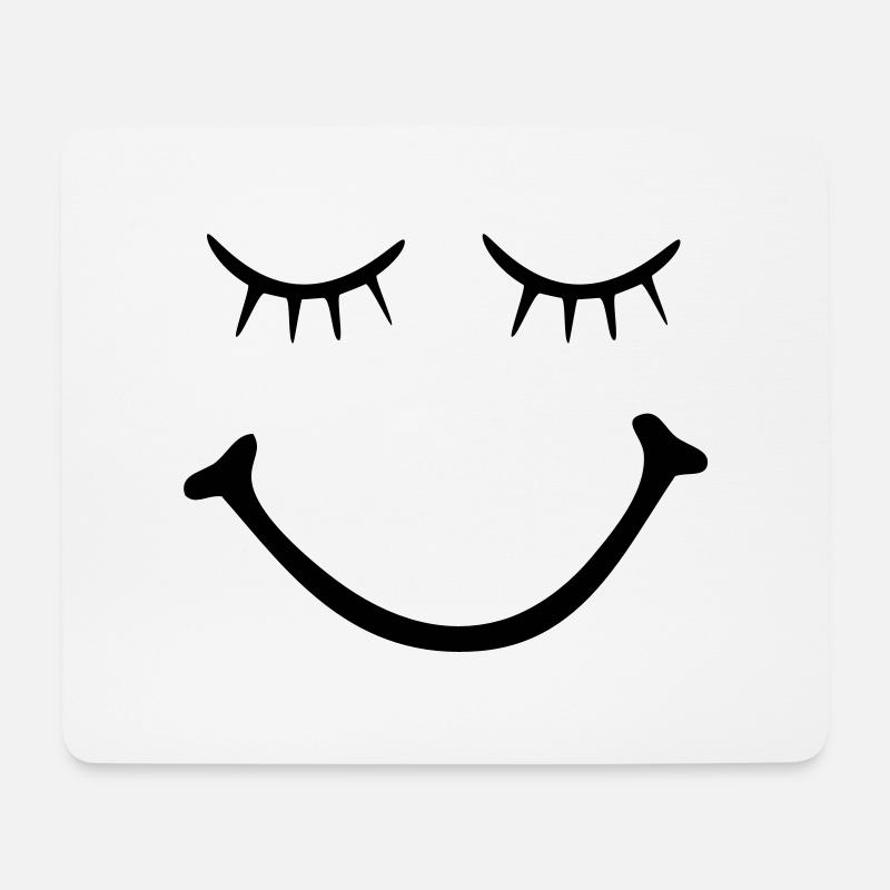 smiley - smile - Mousepad (Querformat) - Weiß