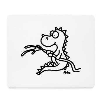 Feuerwehrdrache - Mouse Pad (horizontal) - white - Front