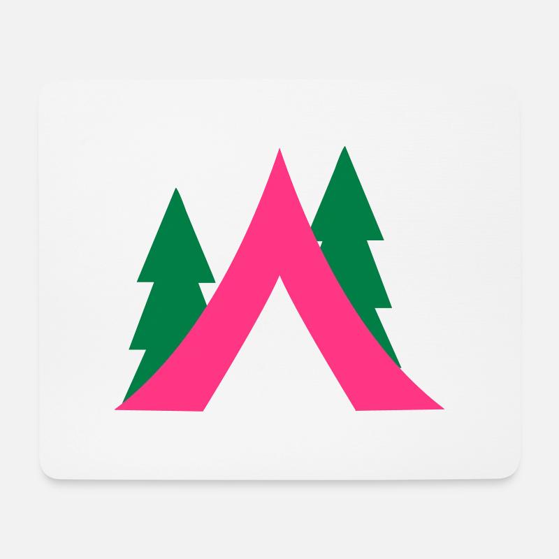 2541614 14655107 camping - Mousepad (Querformat) - Weiß