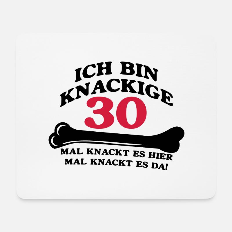 Geburtstag - Ich bin Knackige 30 - Mousepad (Querformat) - Weiß