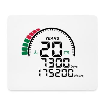 years 20 years anniversary meter - Mouse Pad (horizontal) - white - Front