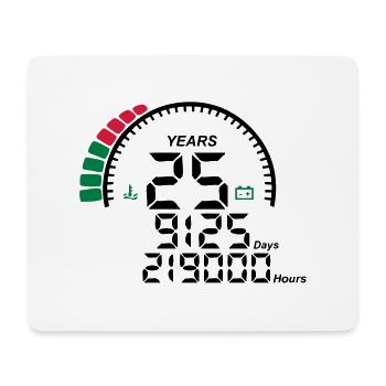 years 25 years anniversary meter - Mouse Pad (horizontal) - white - Front