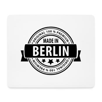 Made in BERLIN - Mousepad (Querformat) - Weiß - Vorne