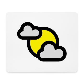 Icône météo ou icône partiellement couverte - Tapis de souris (format paysage) - blanc - Devant