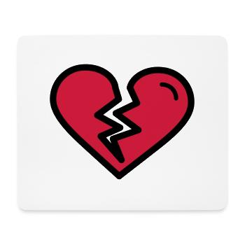Broken heart, heartache sadly in love - Mouse Pad (horizontal) - white - Front